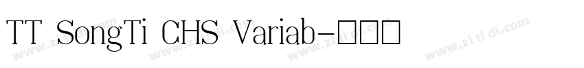 TT SongTi CHS Variab字体转换